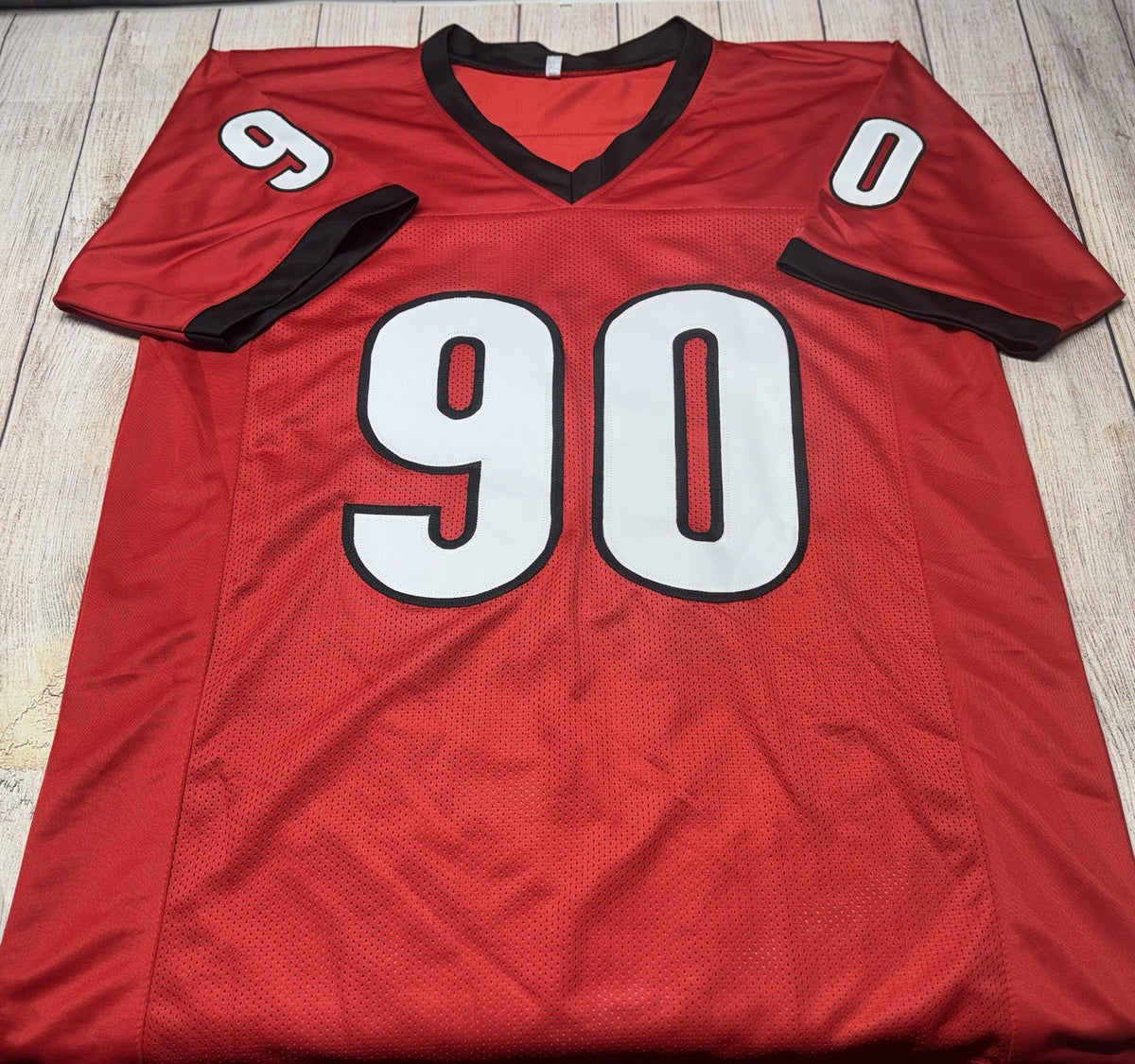 Georgia Bulldogs Elijah Griffin Autographed Red Custom Jersey – JSA COA