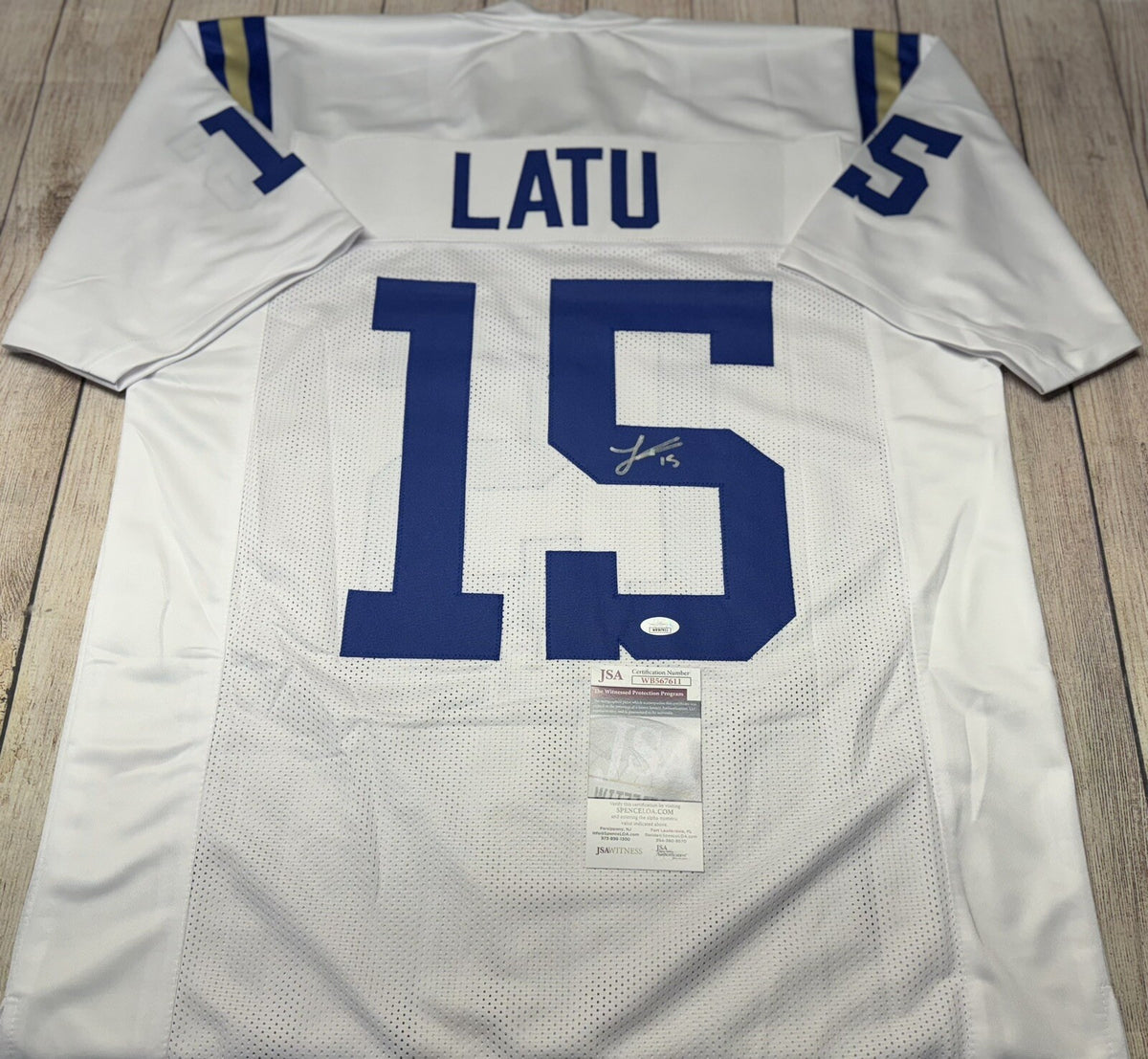 Ucla Bruins Laiatu Latu Autographed White Custom Jersey – JSA COA