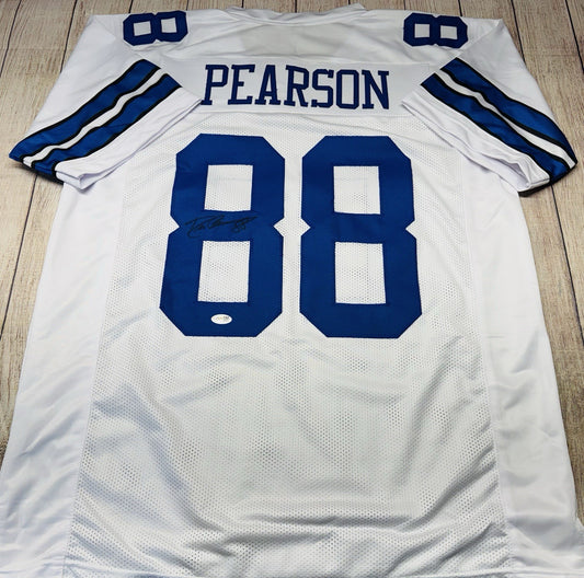 DALLAS COWBOYS DREW PEARSON SIGNED WHITE CUSTOM JERSEY W/JSA COA!!!