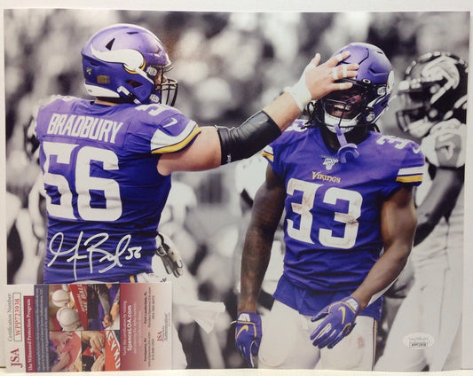 MINNESOTA VIKINGS GARRETT BRADBURY SIGNED 11x14 PHOTO2 JSA COA!!