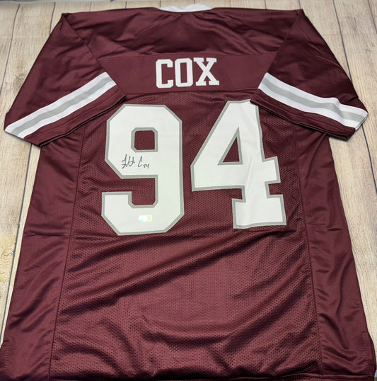 MISSISSIPPI STATE FLETCHER COX SIGNED MAROON CUSTOM JERSEY  BECKETT COA