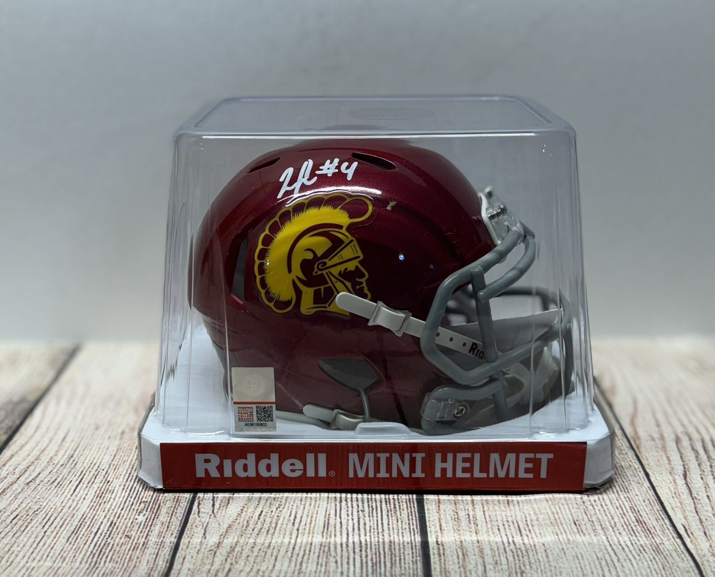 USC TROJANS JO’QUAVIOUS “WOODY” MARKS  SIGNED MIN HELMET JSA COA