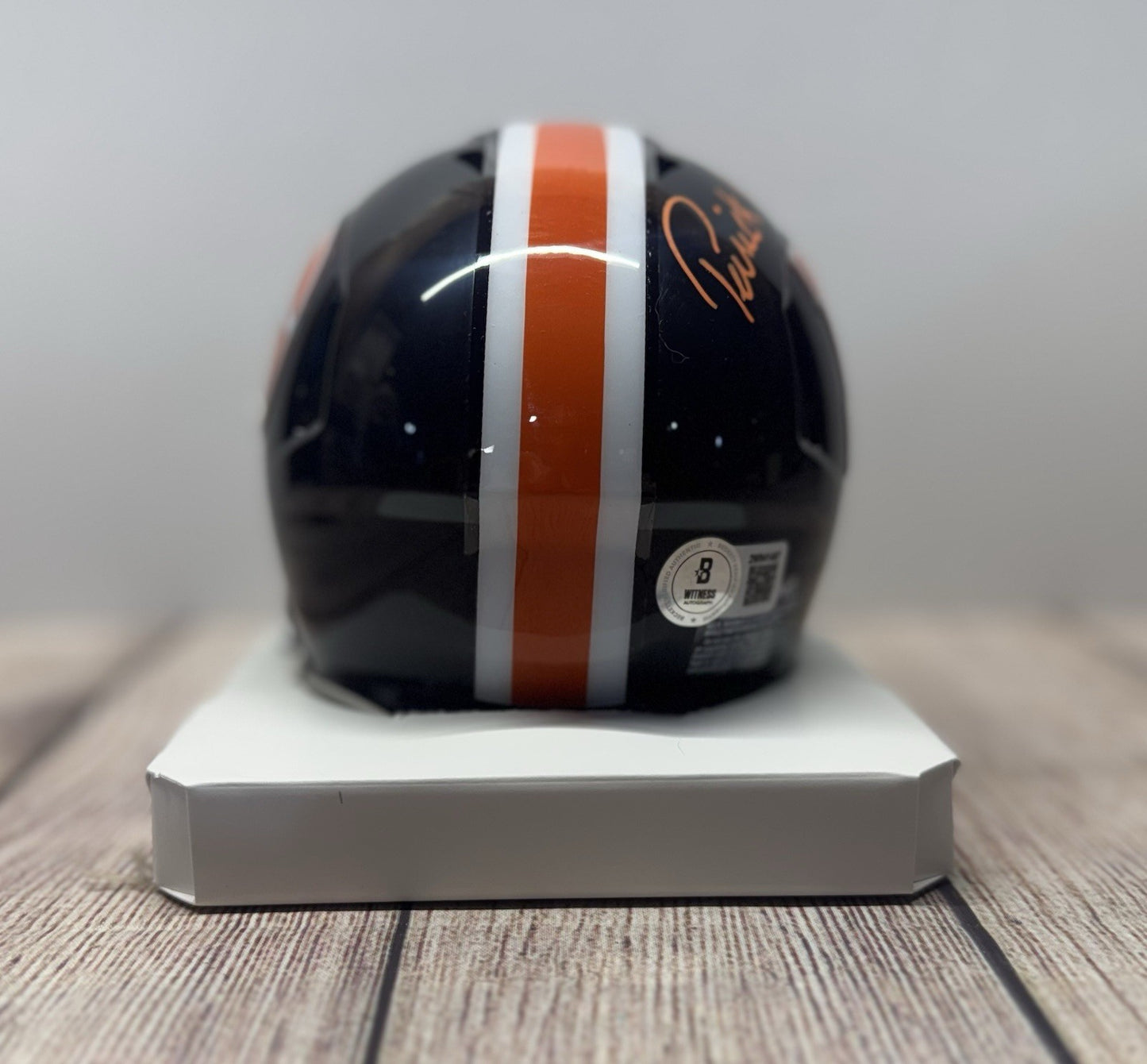 DENVER BRONCOS PATRICK SURTAIN II SIGNED COLOR RUSH MINI HELMET 24 DPOY BECKETT