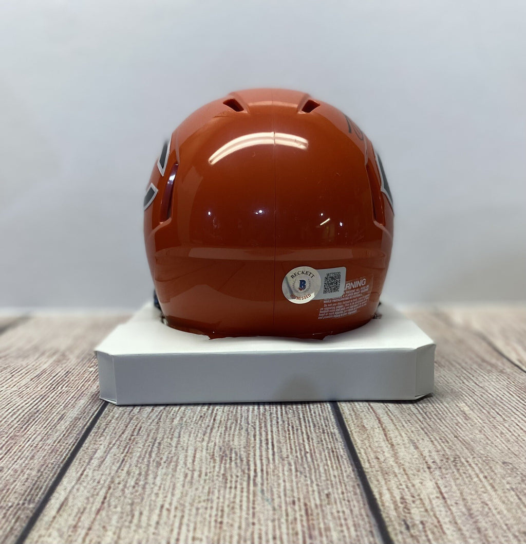 Roschon Johnson Autographed Chicago Bears Orange Mini Helmet – Beckett COA