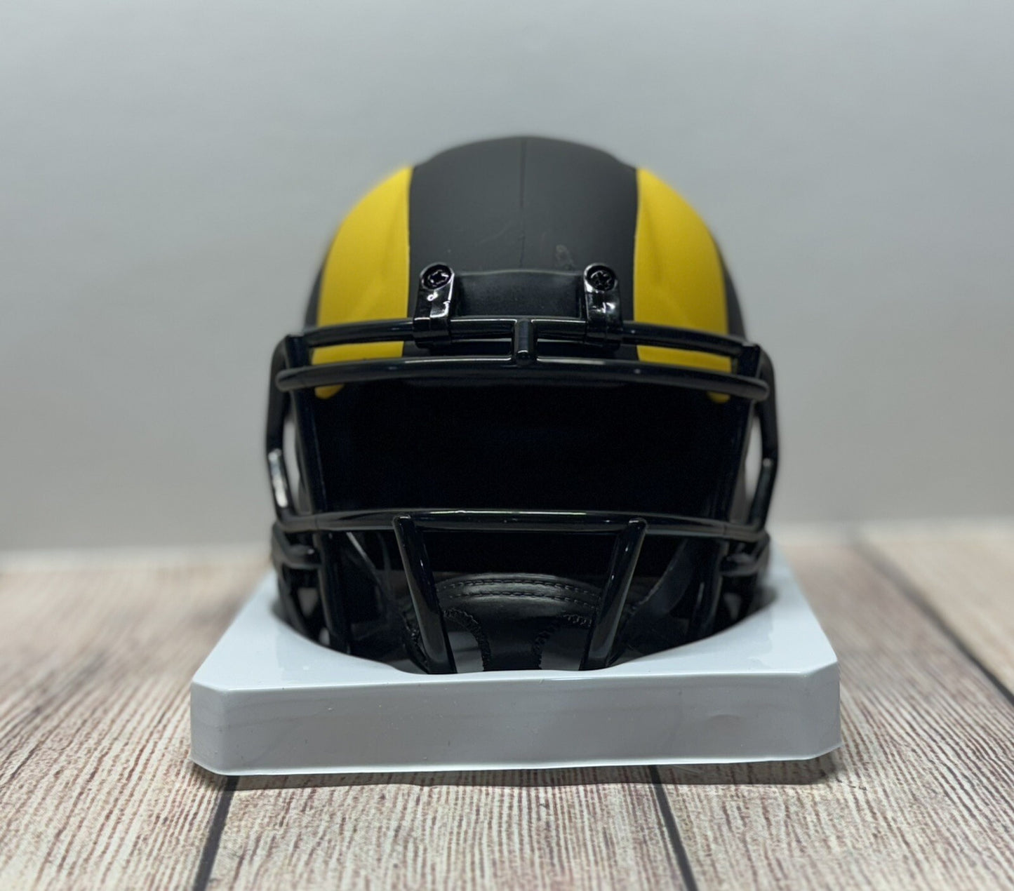 LOS ANGELES RAMS BRADEN FISKE SIGNED ECLIPSE MINI HELMET JSA COA!!!