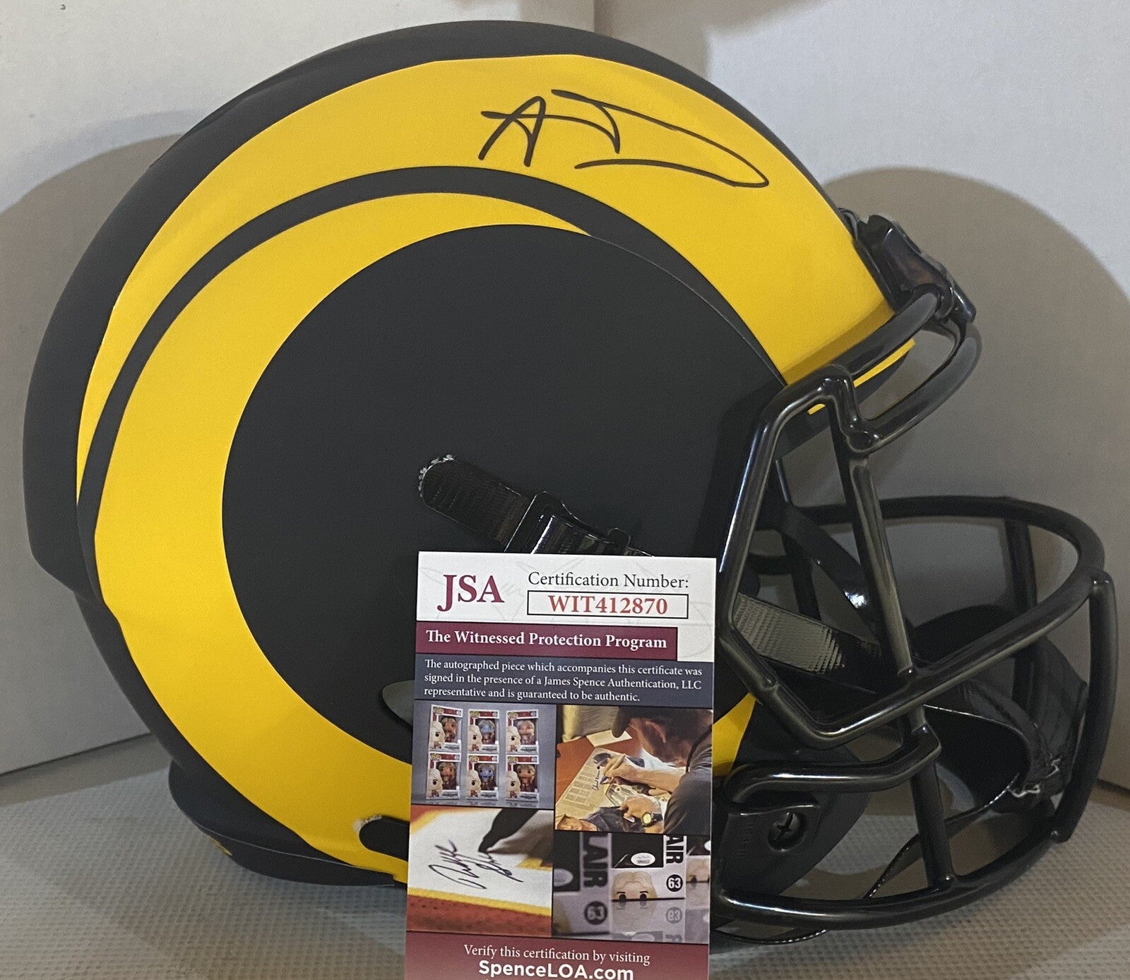 Aaron Donald Fullsize Eclipse Replica Autographed Los Angeles Rams Helmet – JSA COA