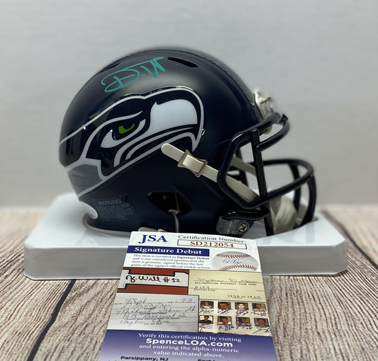 SEATTLE SEAHAWKS DEVON WITHERSPOON SIGNED SPEED MINI HELMET2 JSA COA!!