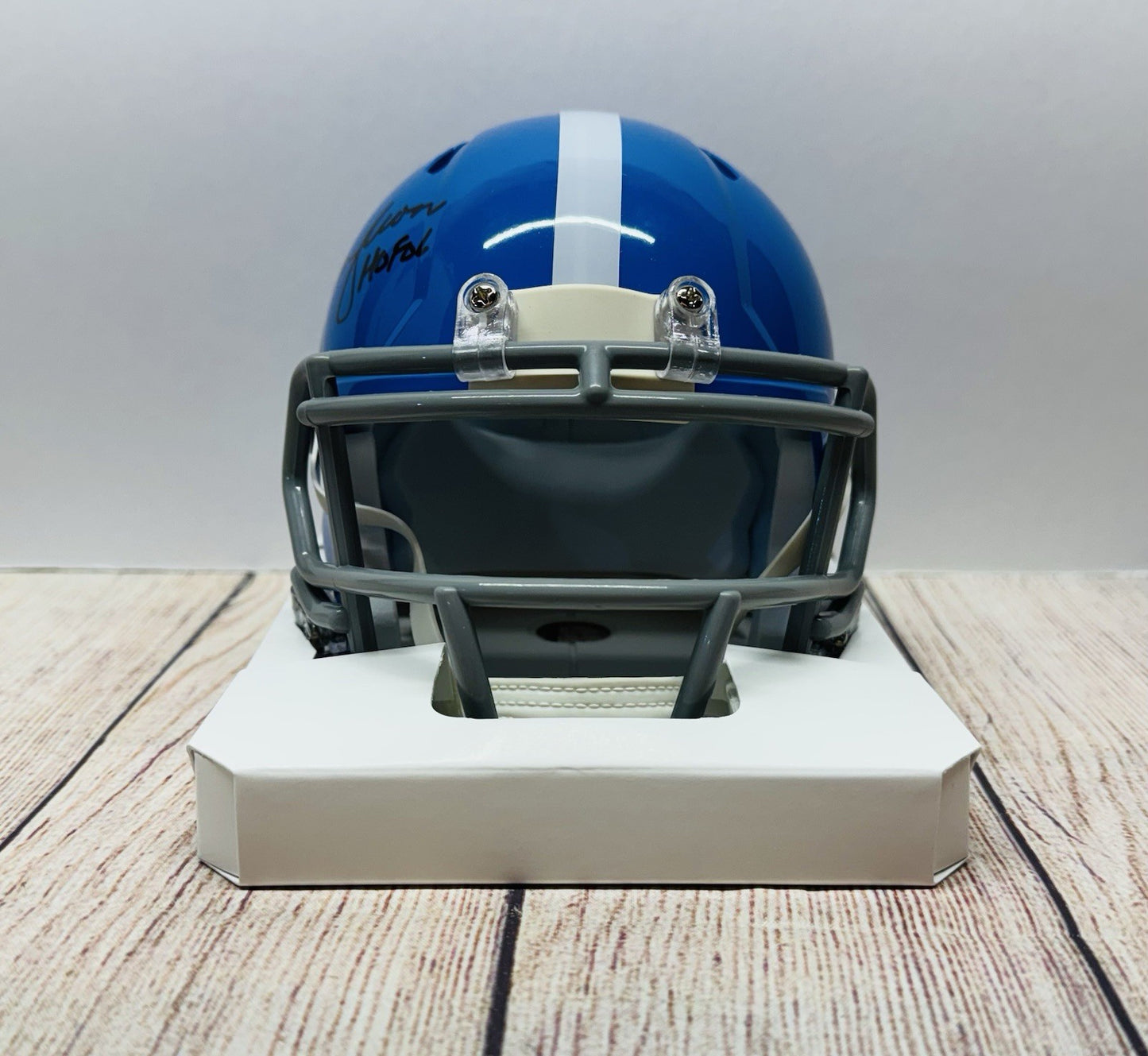 HOUSTON OILERS WARREN MOON SIGNED THROWBACK MINI HELMET2 JSA COA!!