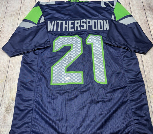 Devon Witherspoon Autographed Seattle Seahawks Blue Custom Jersey – JSA COA