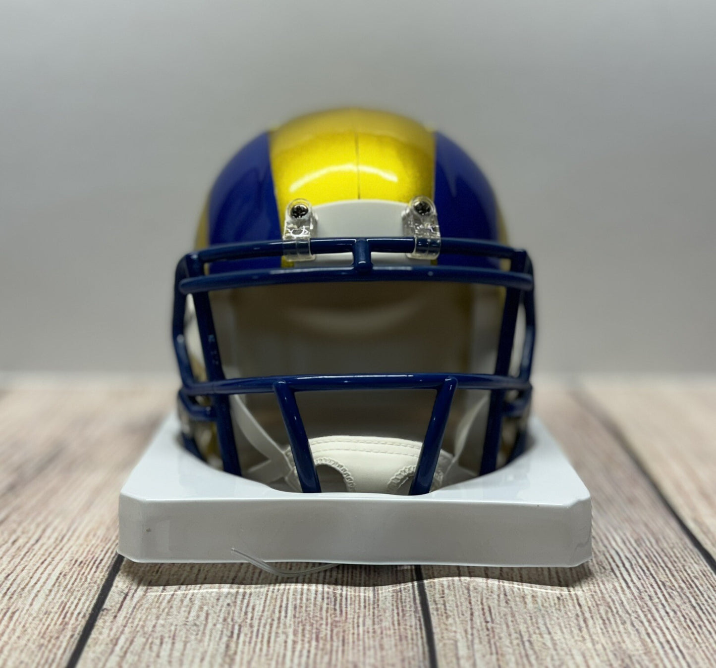 LOS ANGELES RAMS BRADEN FISKE SIGNED FLASH MINI HELMET JSA COA!!!