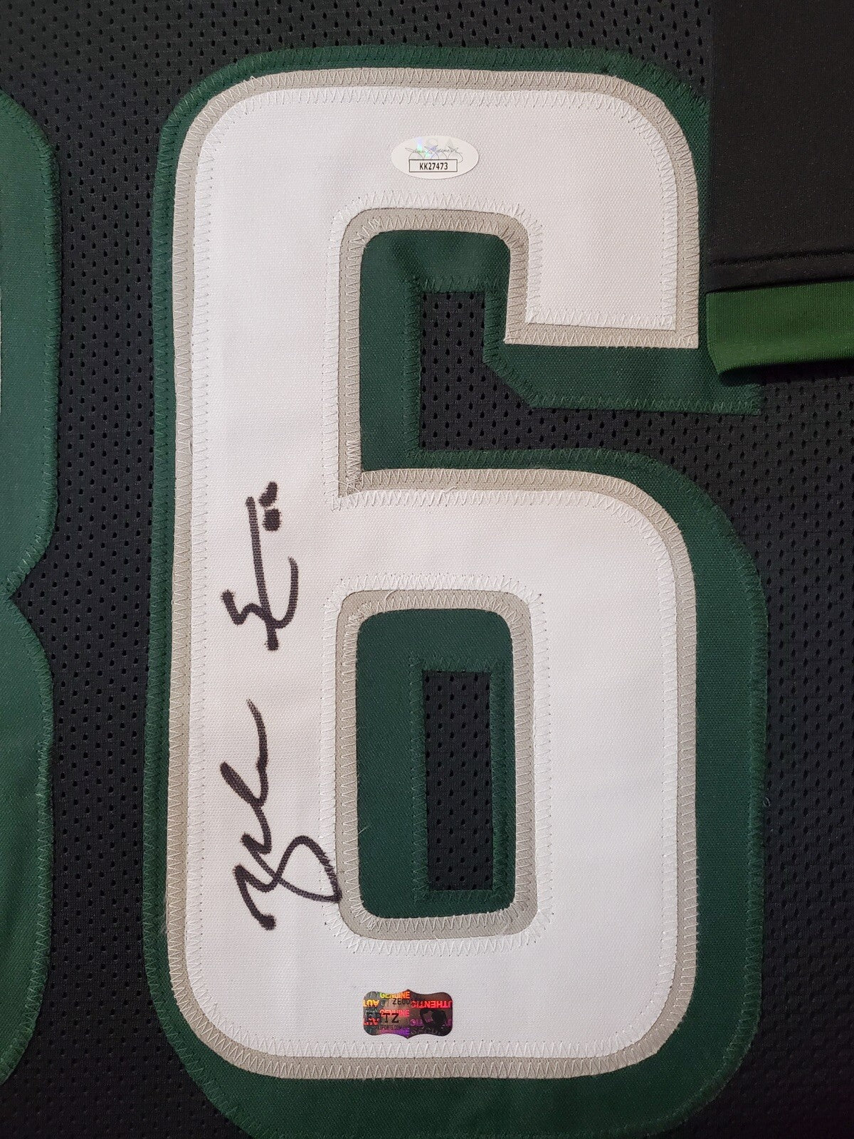PHILADELPHIA EAGLES FRAMED ZACH ERTZ SIGNED BLACK CUSTOM JERSEY JSA COA!