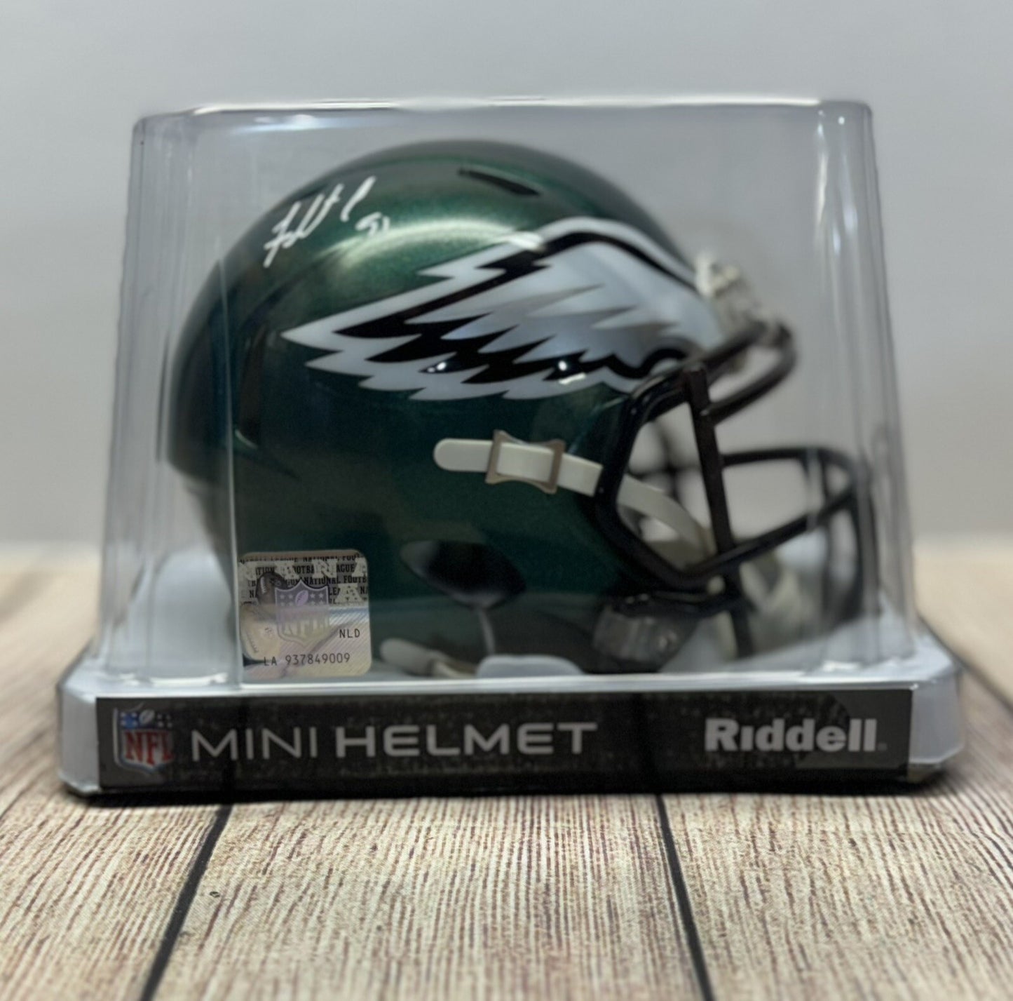 PHILADELPHIA EAGLES FLETCHER COX SIGNED SPEED MINI HELMET BECKETT COA