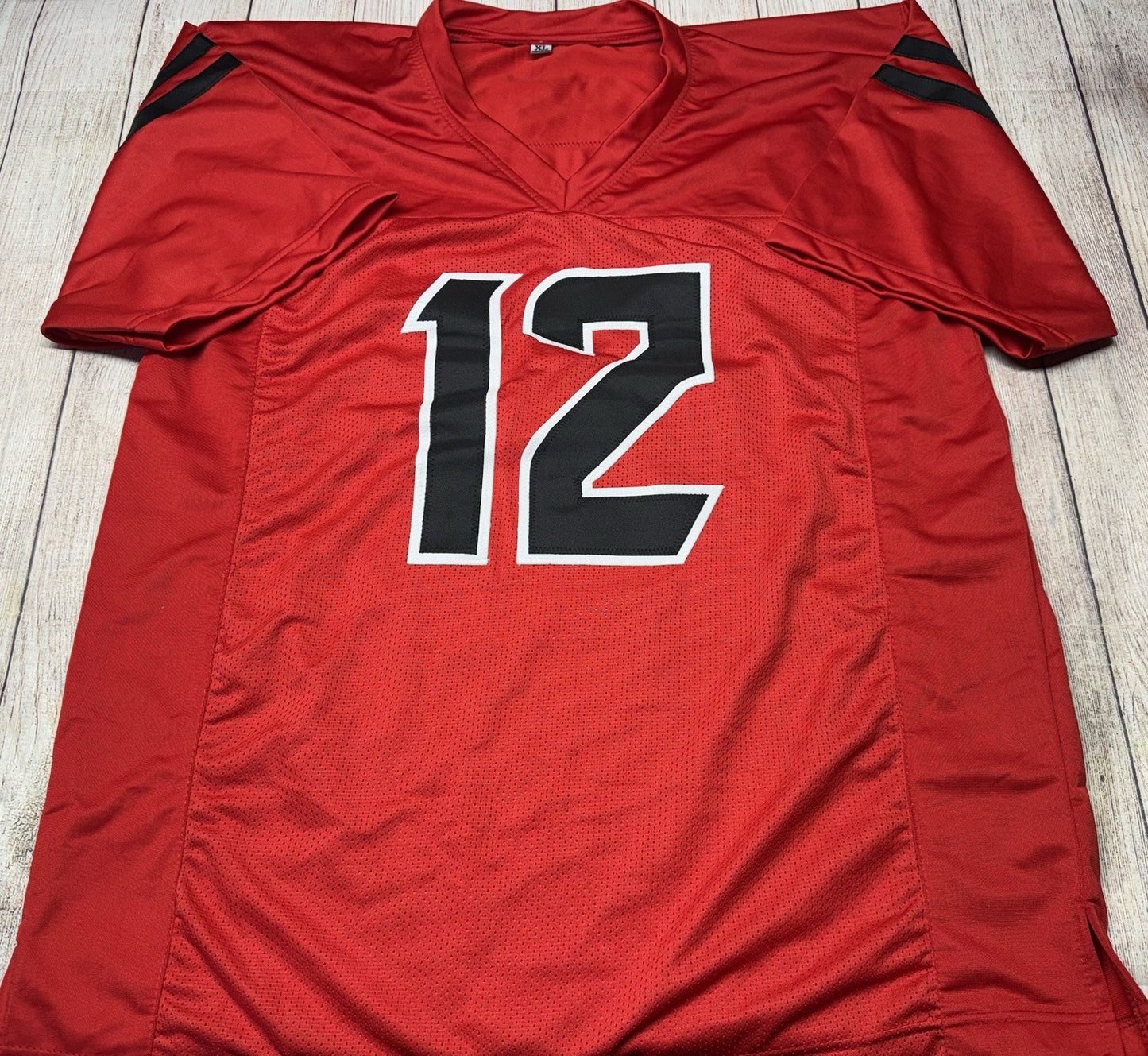 HOUSTON TEXANS NICO COLLINS SIGNED RED CUSTOM JERSEY W/JSA COA!!!