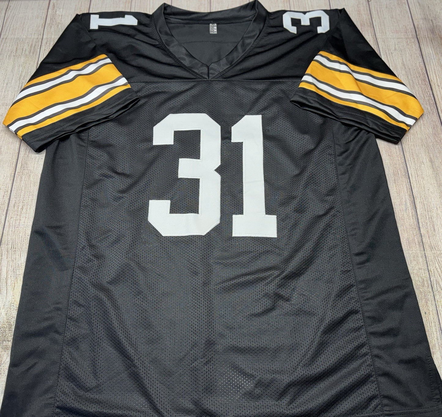 PITTSBURGH STEELERS DONNIE SHELL SIGNED CUSTOM BLACK JERSEY “HOF 20” JSA COA