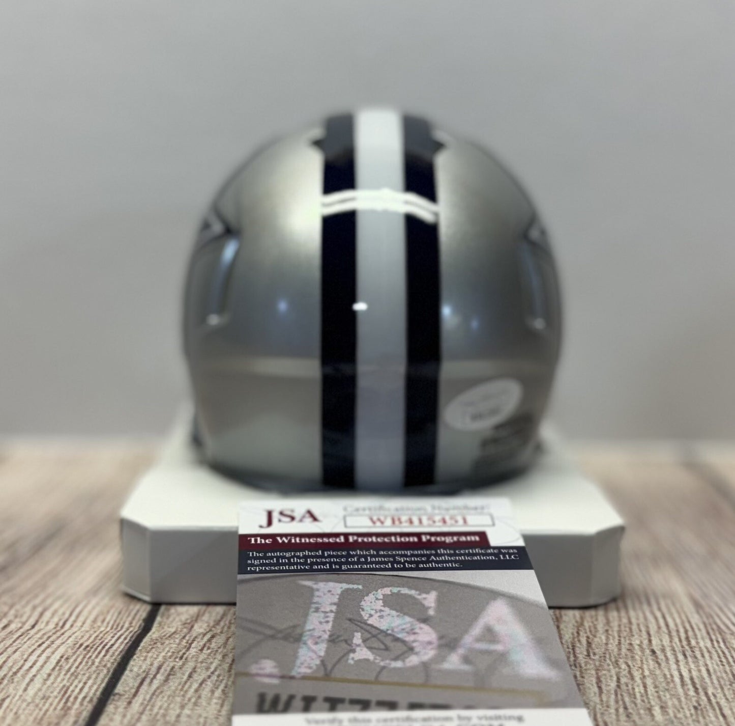 DALLAS COWBOYS DARON BLAND SIGNED  MINI HELMET  JSA COA