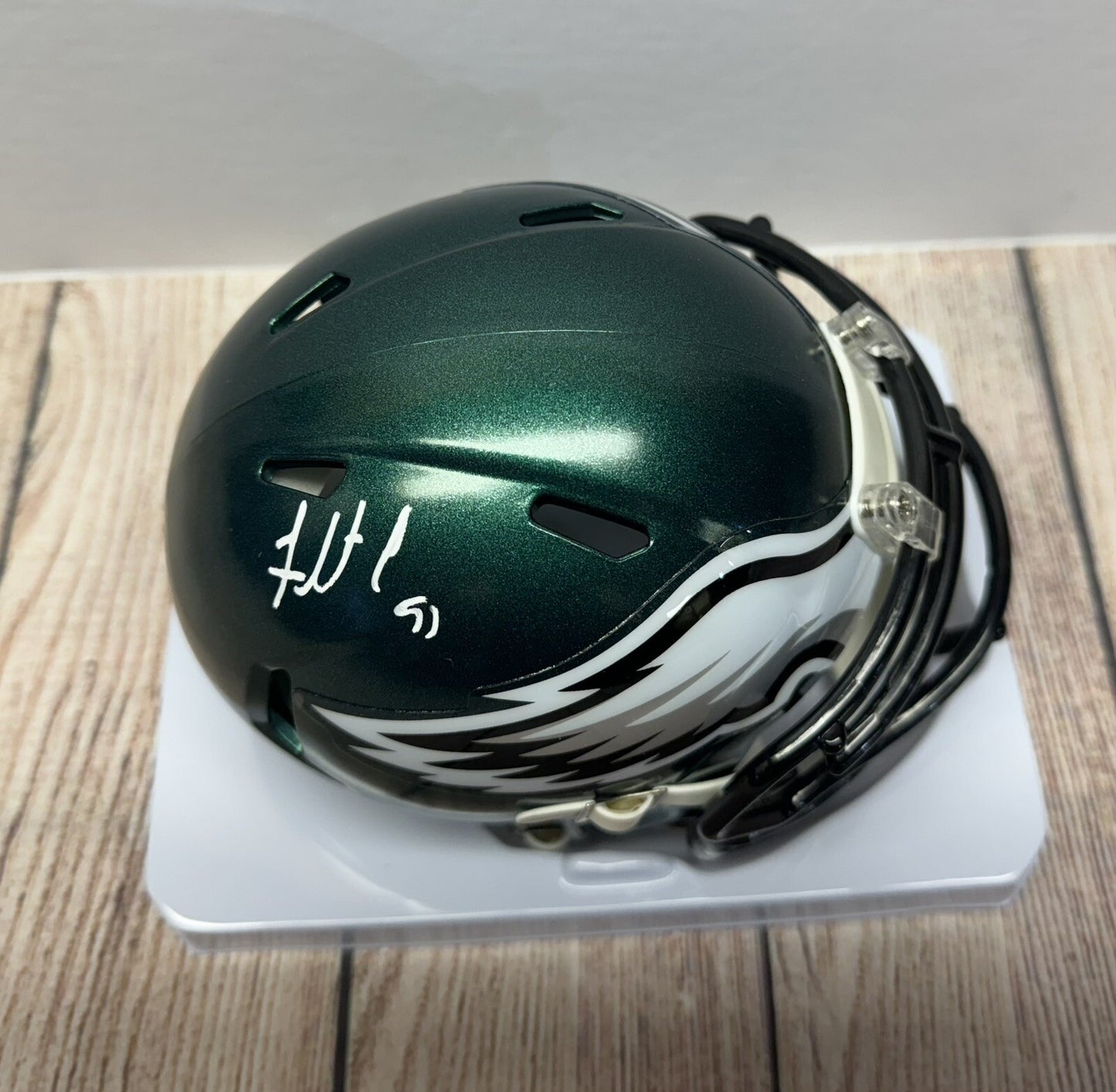 PHILADELPHIA EAGLES FLETCHER COX SIGNED SPEED MINI HELMET BECKETT COA