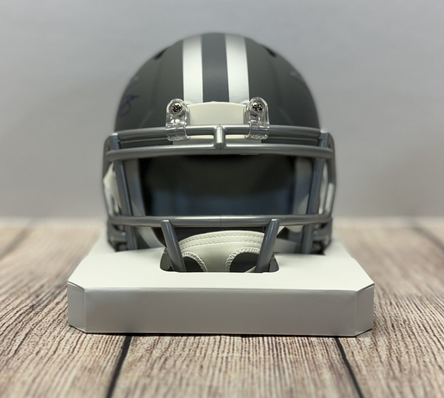 DALLAS COWBOYS DARON BLAND SIGNED  SLATE MINI HELMET  JSA COA