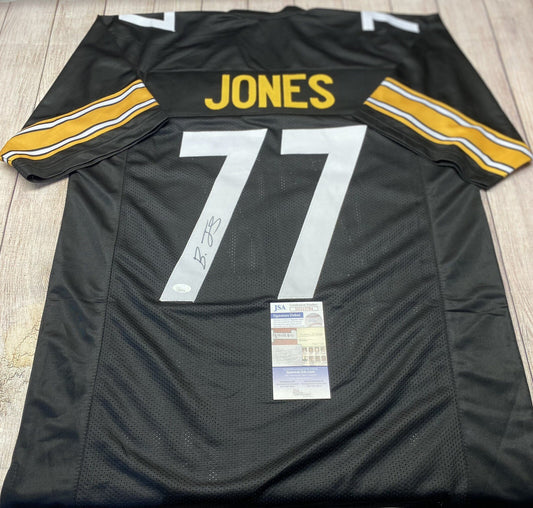 PITTSBURGH STEELERS 1 ST ROUND PK BRODERICK JONES SIGNED CUSTOM BLACK JERSEY JSA