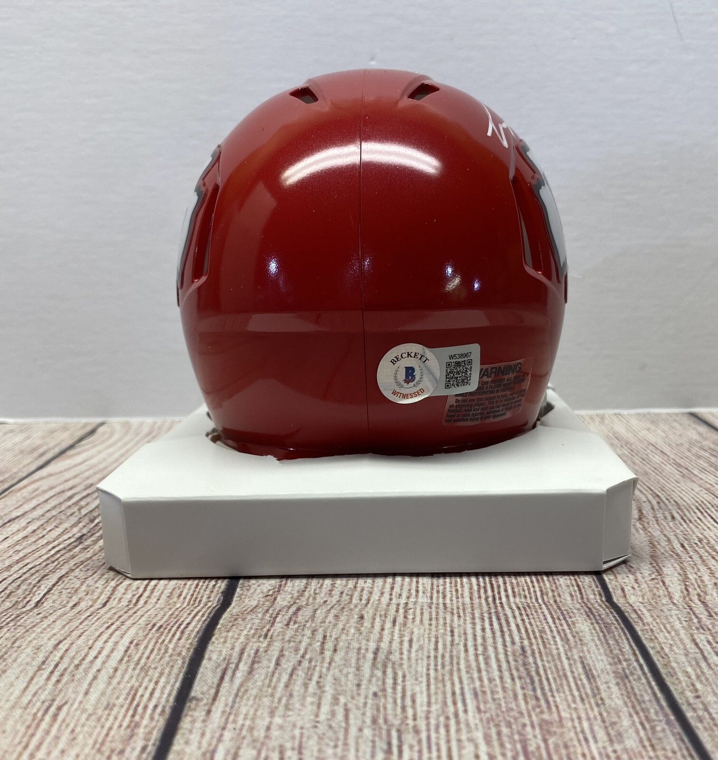 KANSAS CITY CHIEFS FELIX ANUDIKE-UZOMAH SIGNED MINI HELMET   BECKETT COA!!!