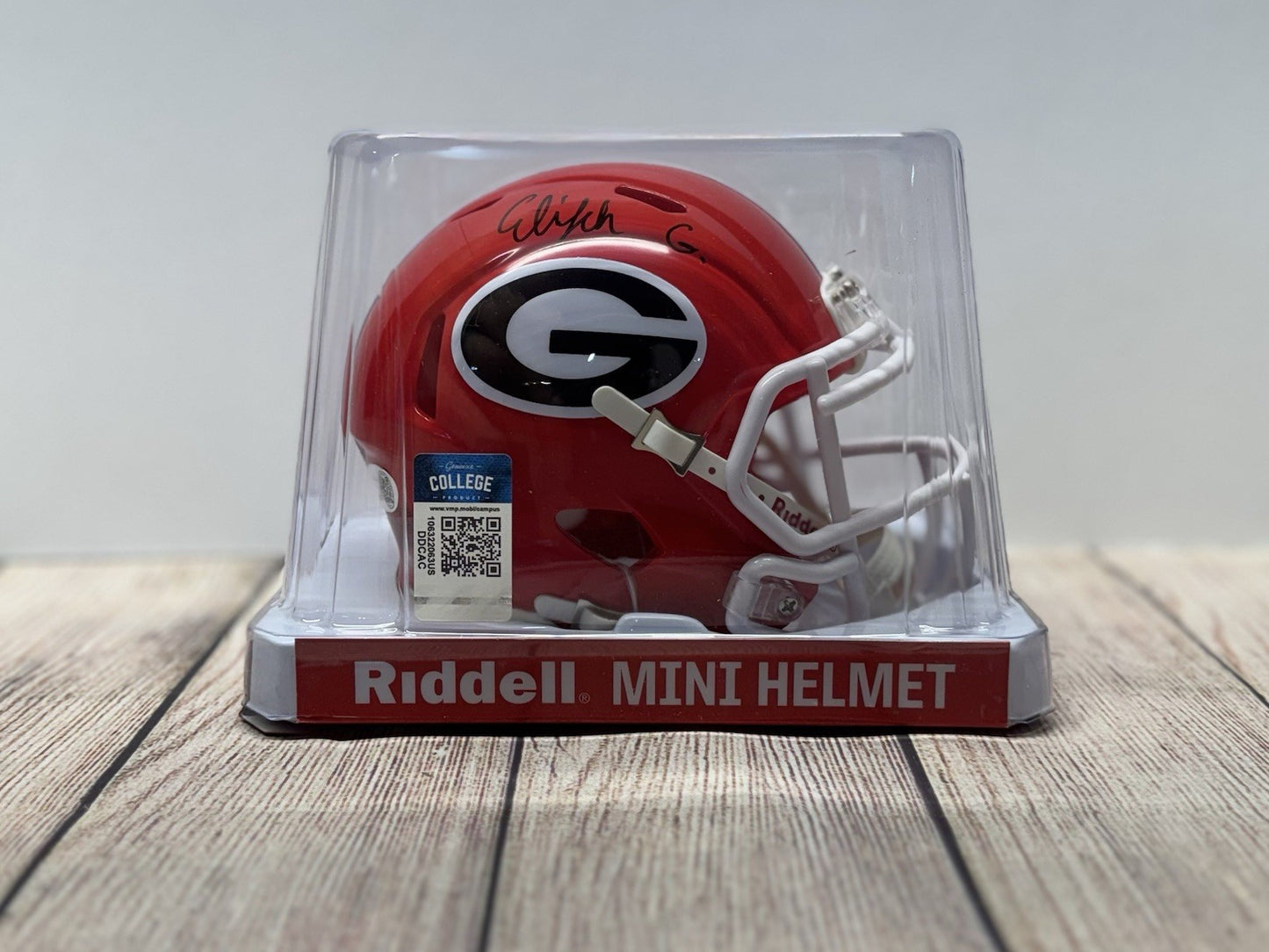 GEORGIA BULLDOGS ELIJAH GRIFFIN SIGNED MINI HELMET JSA COA!!!