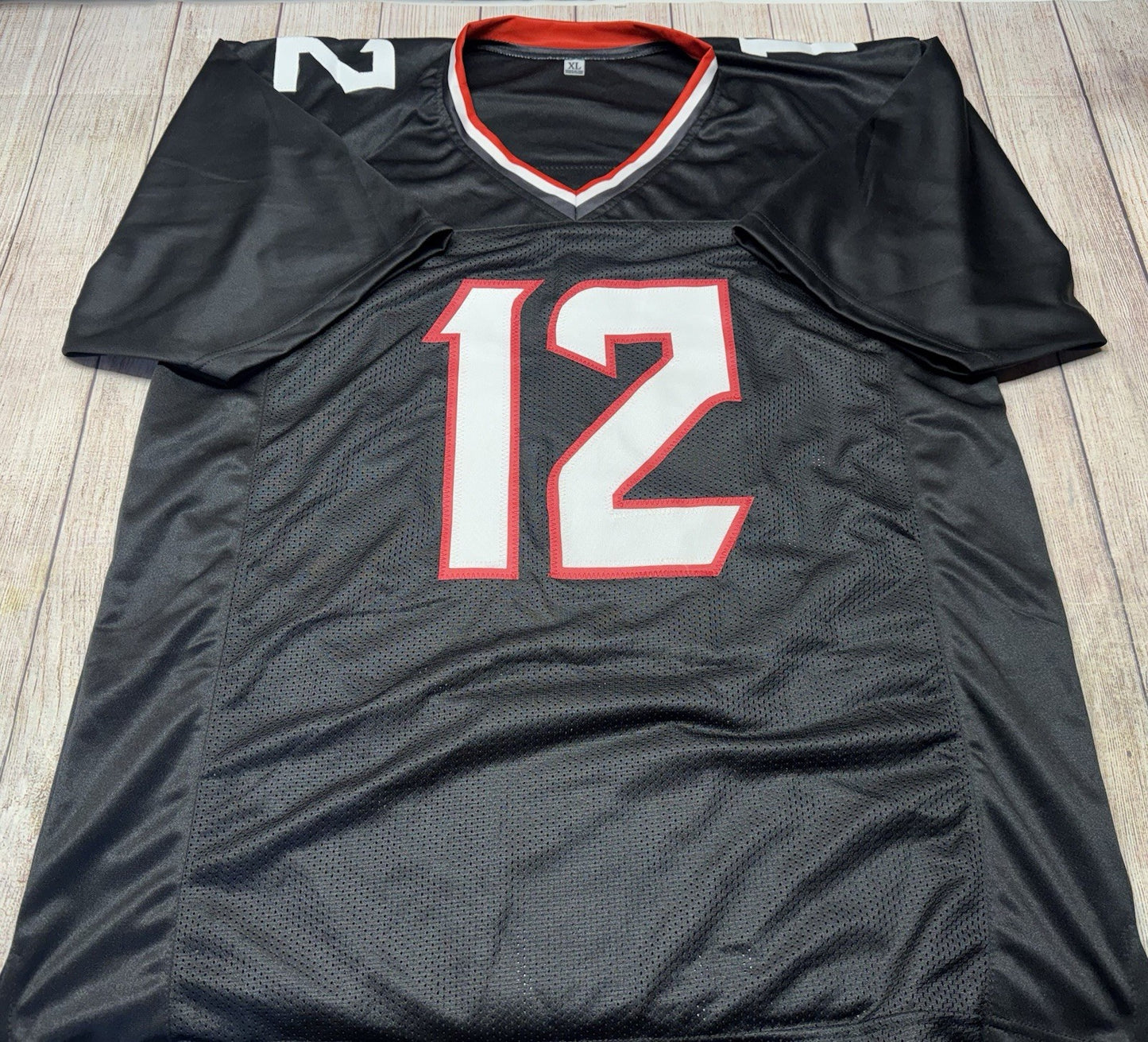 HOUSTON TEXANS NICO COLLINS SIGNED BLACK CUSTOM JERSEY W/JSA COA!!!