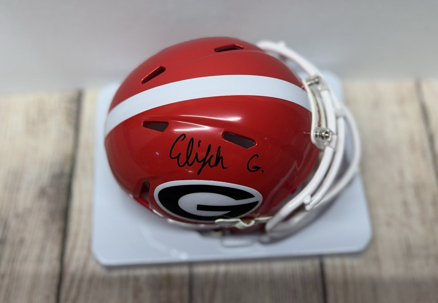 GEORGIA BULLDOGS ELIJAH GRIFFIN SIGNED MINI HELMET JSA COA!!!