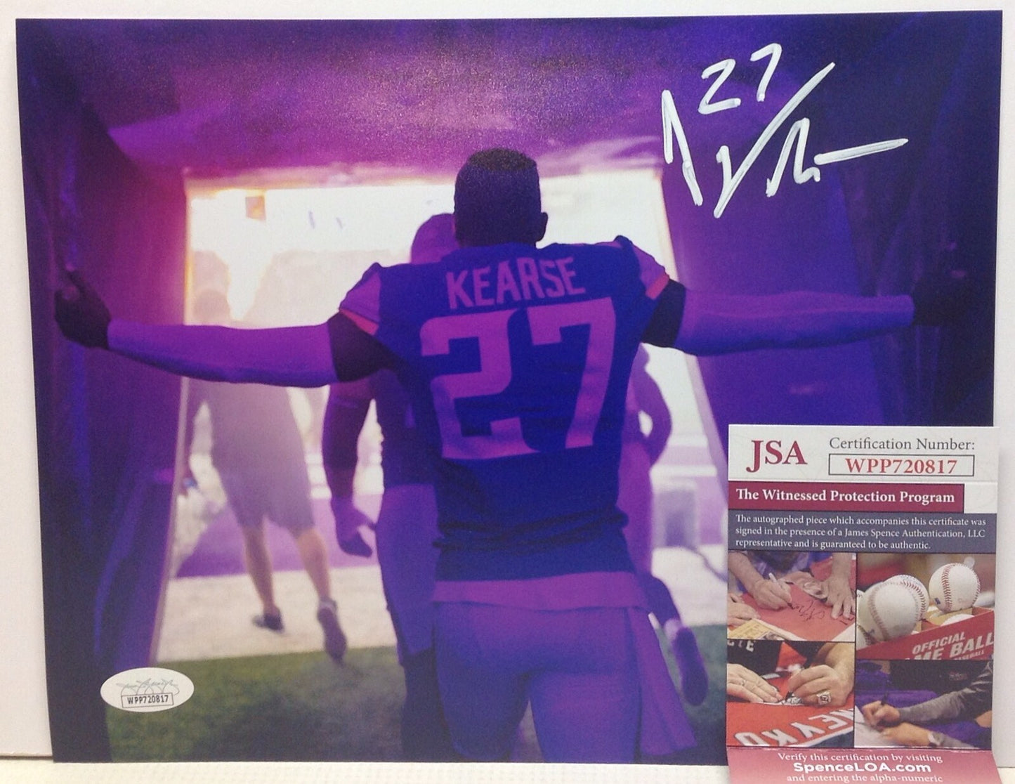 MINNESOTA VIKINGS JAYRON KEARSE SIGNED 8x10 PHOTO7 JSA COA!!