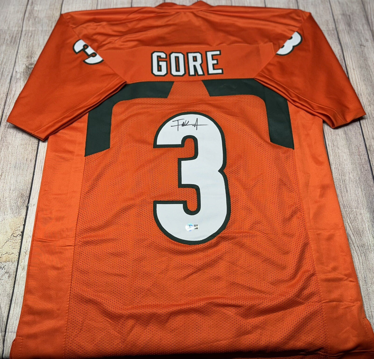 Miami Hurricanes Frank Gore Autographed Orange Custom Jersey – Beckett COA
