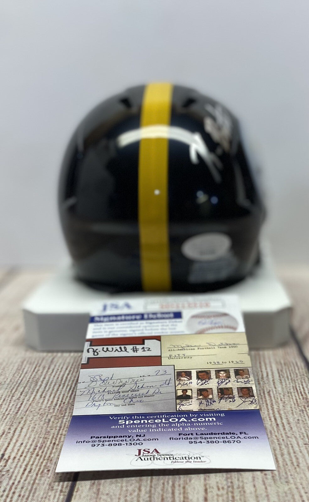 PITTSBURGH STEELERS KEEANU BENTON SIGNED MINI HELMET JSA COA!!!
