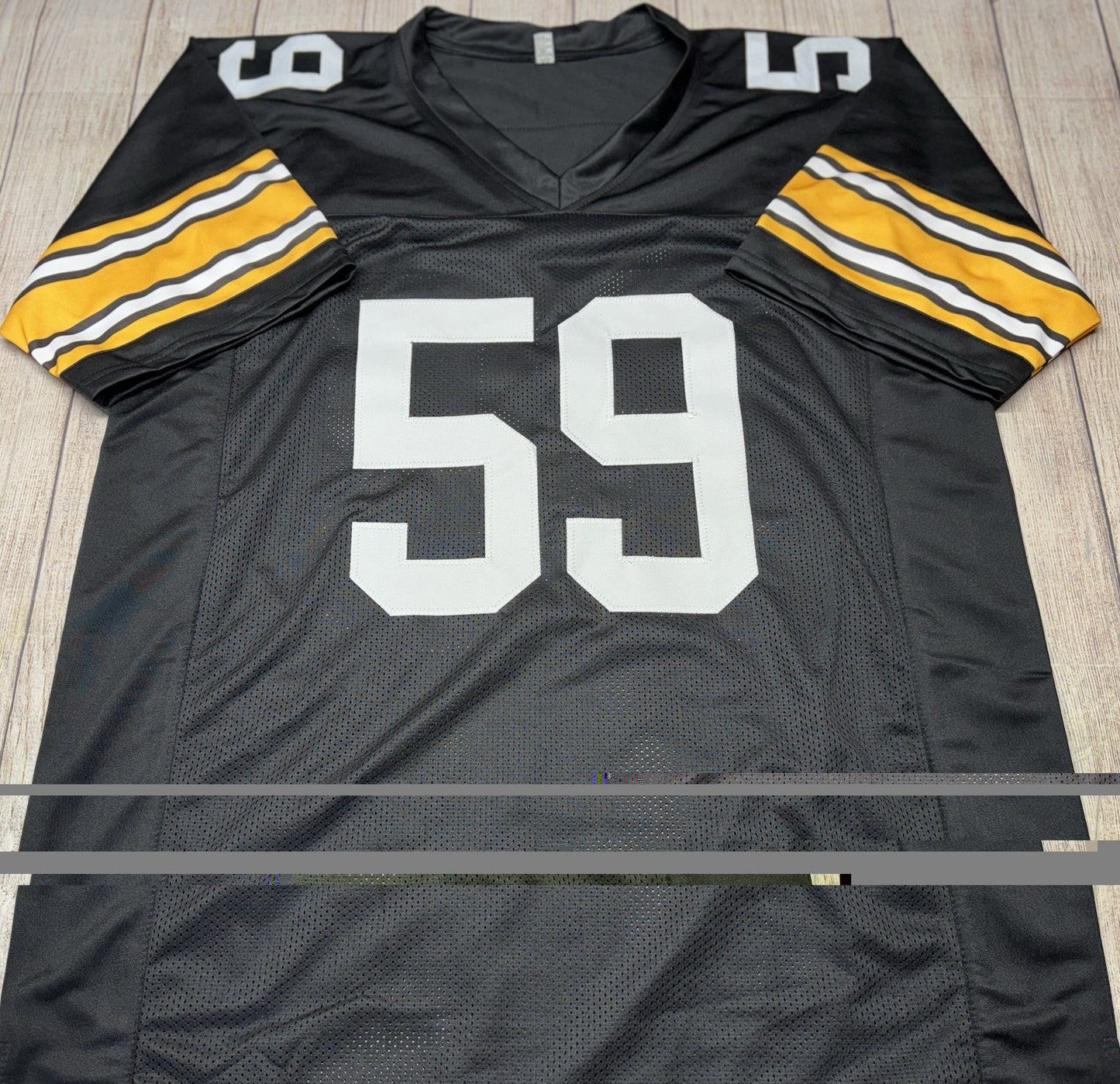 PITTSBURGH STEELERS JACK HAM SIGNED CUSTOM BLACK JERSEY “HOF 88” JSA COA