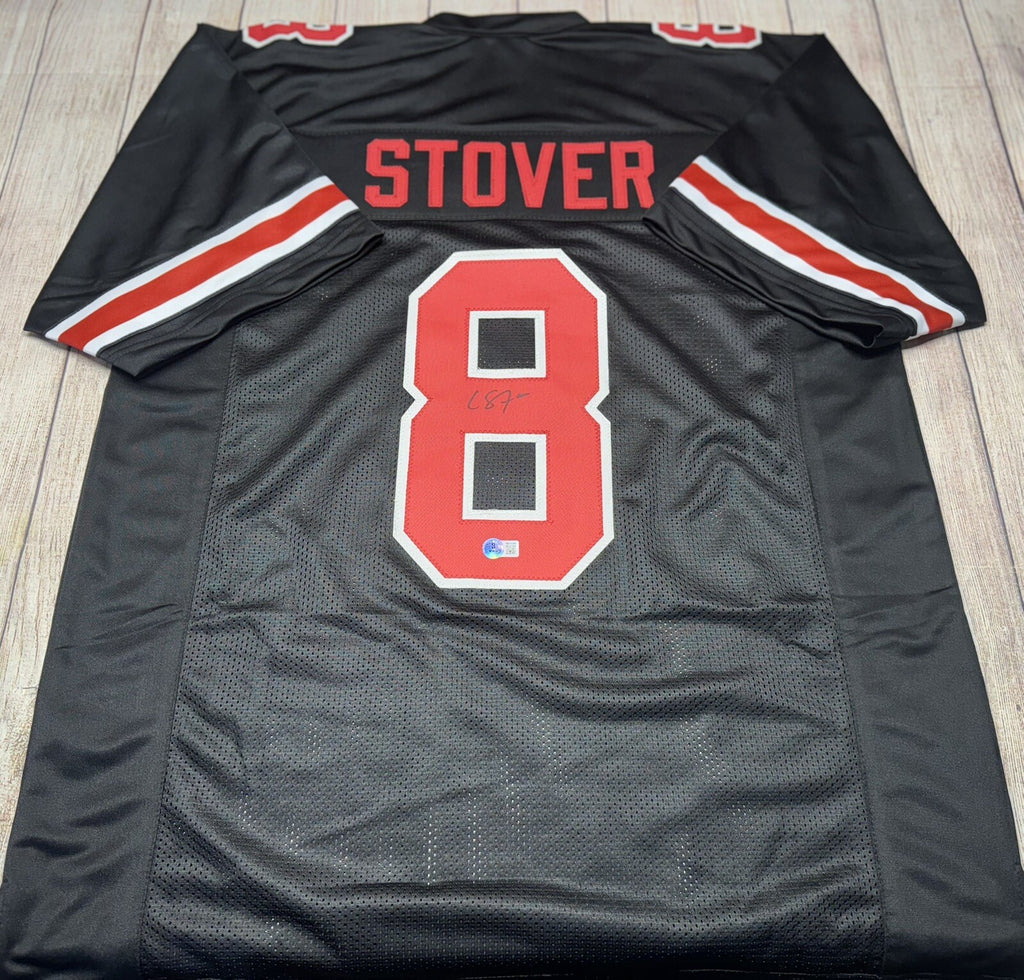 Ohio State Buckeyes Cade Stover Autographed Black Custom Jersey – Beckett COA