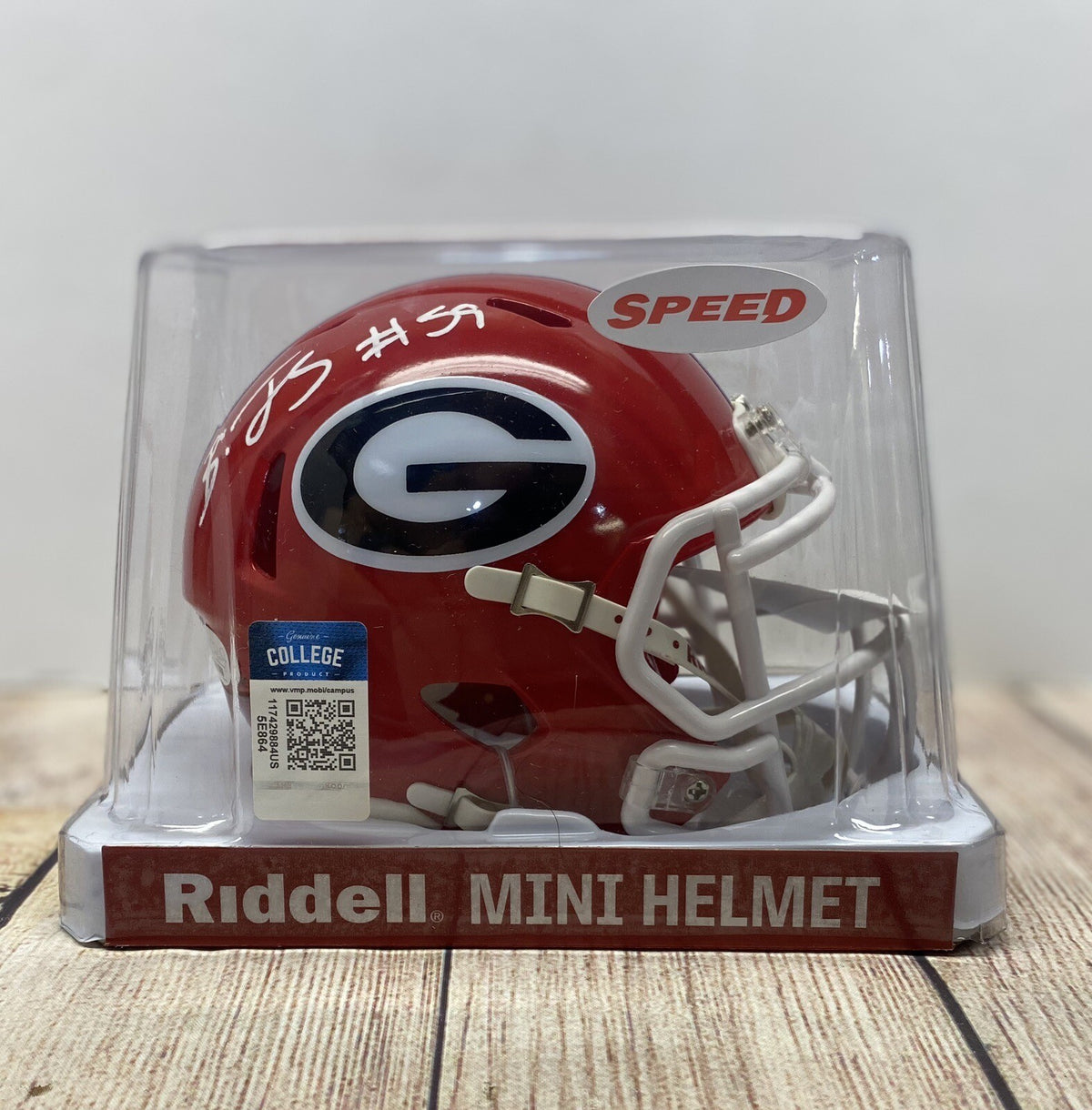 Georgia Bulldogs Broderick Jones Autographed Mini Helmet – JSA COA