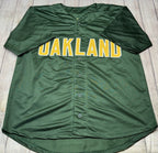 Jose Canseco Stat Autographed Oakland Athletics Green Custom Jersey – JSA COA