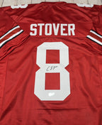 Ohio State Buckeyes Cade Stover Autographed Red Custom Jersey – Beckett COA