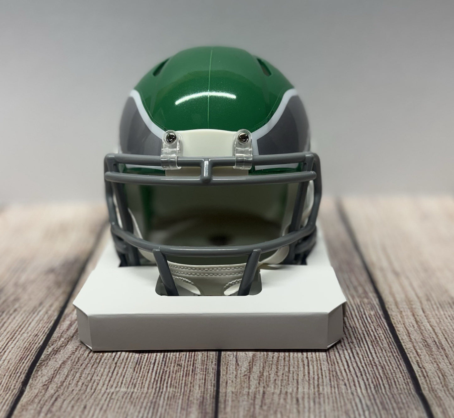 PHILADELPHIA EAGLES JORDAN DAVIS SIGNED KELLY GREEN MINI HELMET JSA
