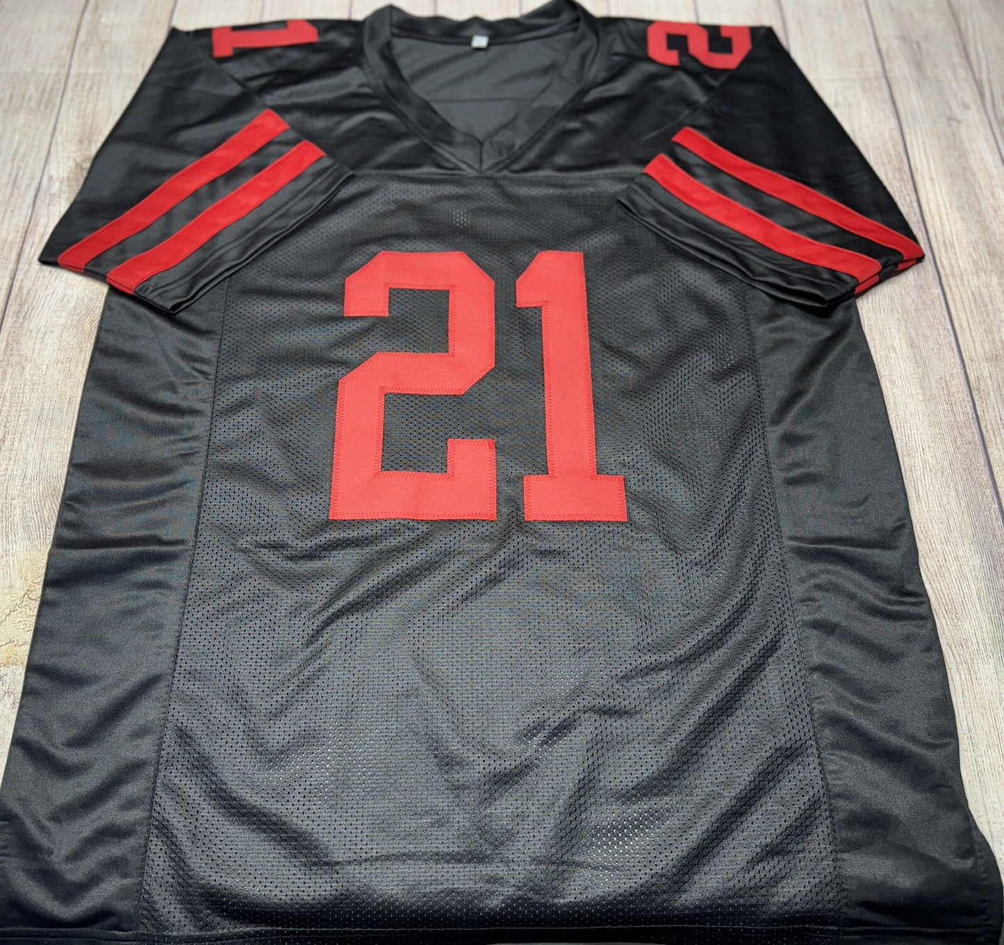 SAN FRANCISCO 49ERS FRANK GORE SIGNED BLACK CUSTOM JERSEY BECKETT COA!!!!
