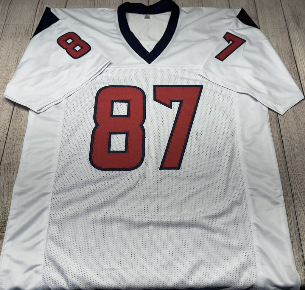 Cade Stover Autographed Houston Texans White Custom Jersey – Beckett COA