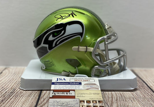 SEATTLE SEAHAWKS DEVON WITHERSPOON SIGNED FLASH MINI HELMET JSA COA!!