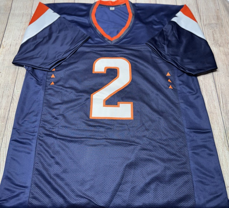 DENVER BRONCOS PATRICK SURTAIN II SIGNED CUSTOM BLUE JERSEY “24 DPOY” BECKETT