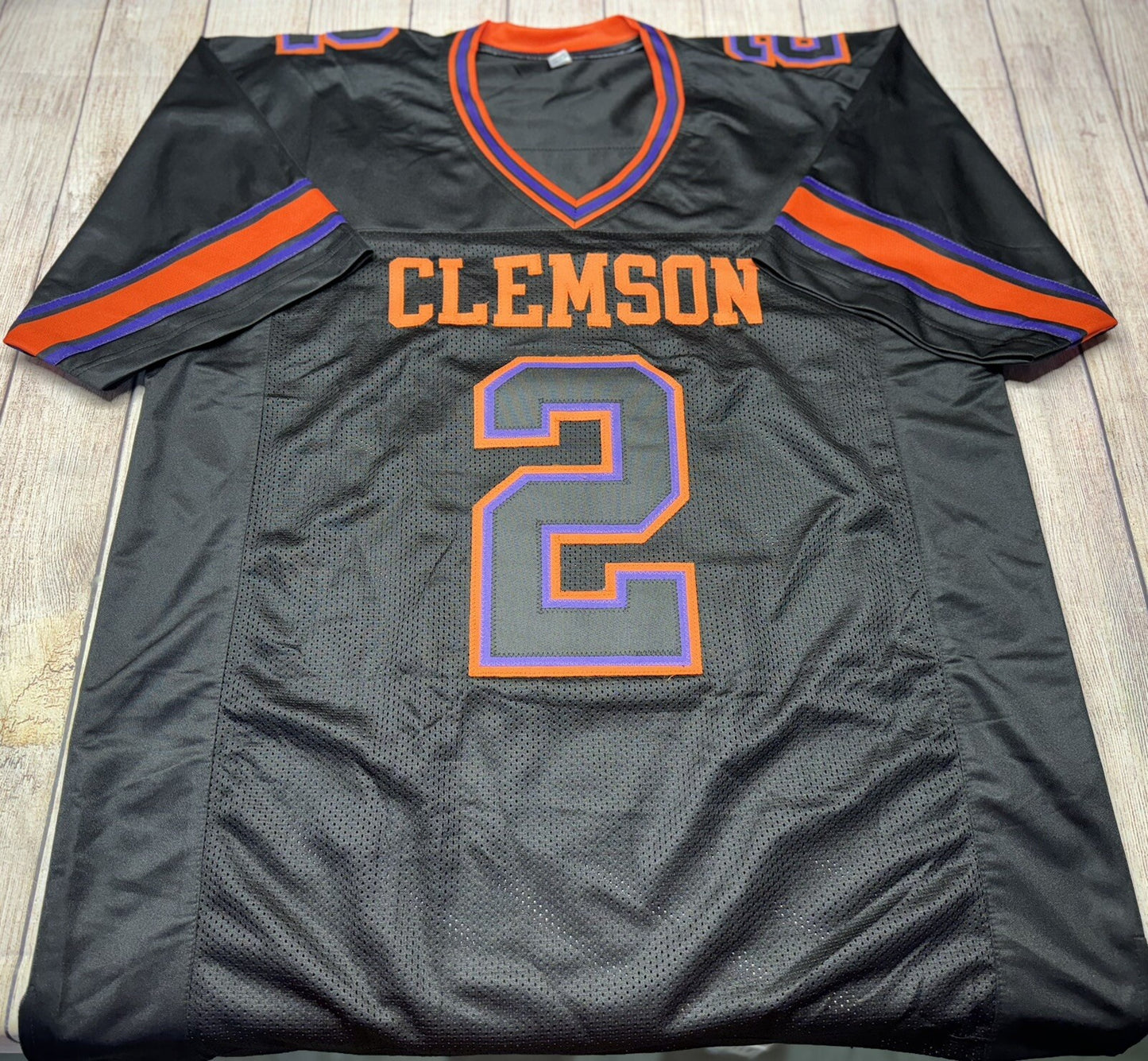 CLEMSON TIGERS NATE WIGGINS SIGNED BLACK CUSTOM JERSEY JSA COA!!!!