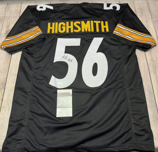 PITTSBURGH STEELERS ALEX HIGHSMITH SIGNED CUSTOM BLACK JERSEY   JSA COA!!!!