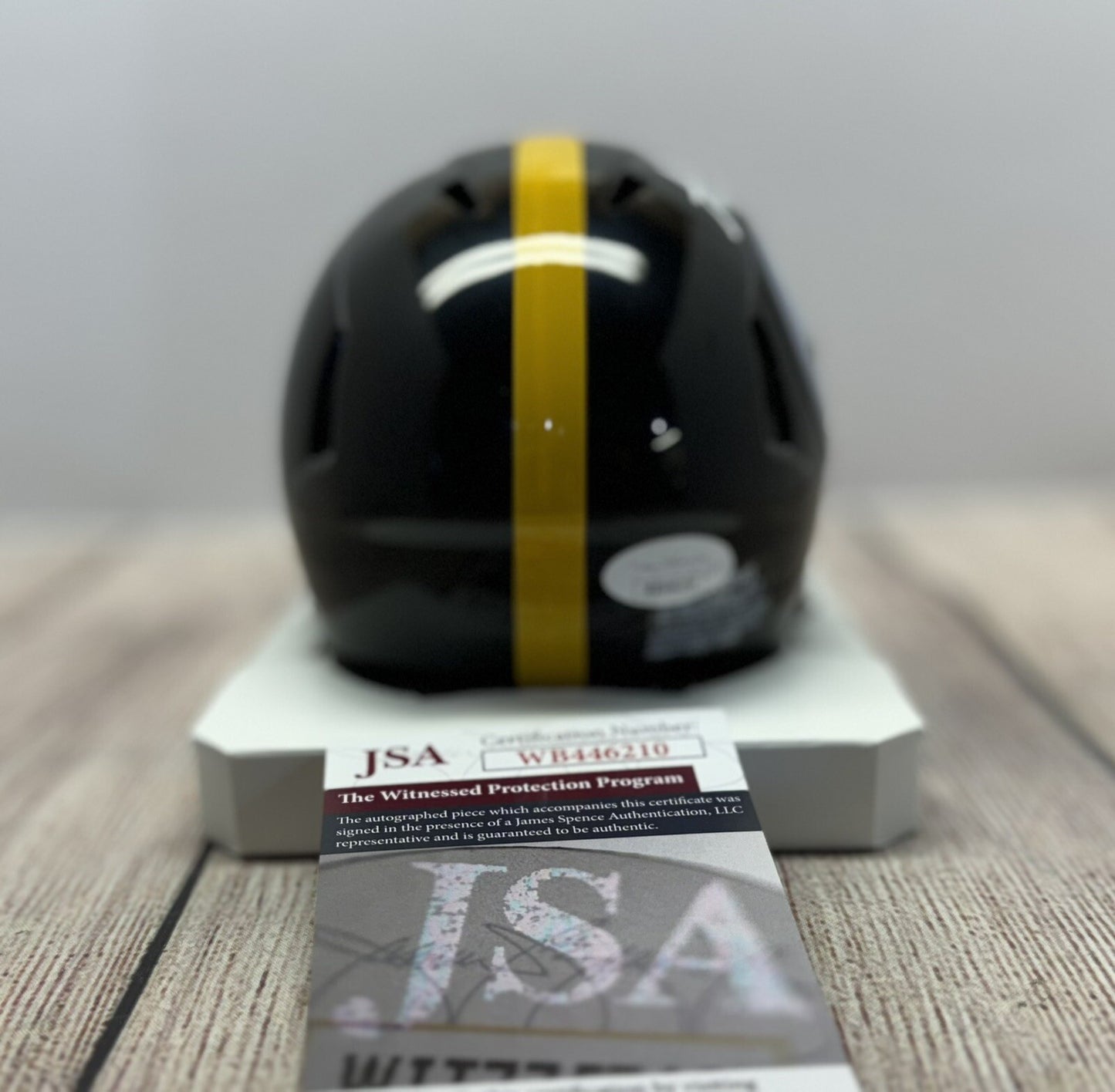 PITTSBURGH STEELERS ALEX HIGHSMITH SIGNED MINI HELMET JSA COA!!!