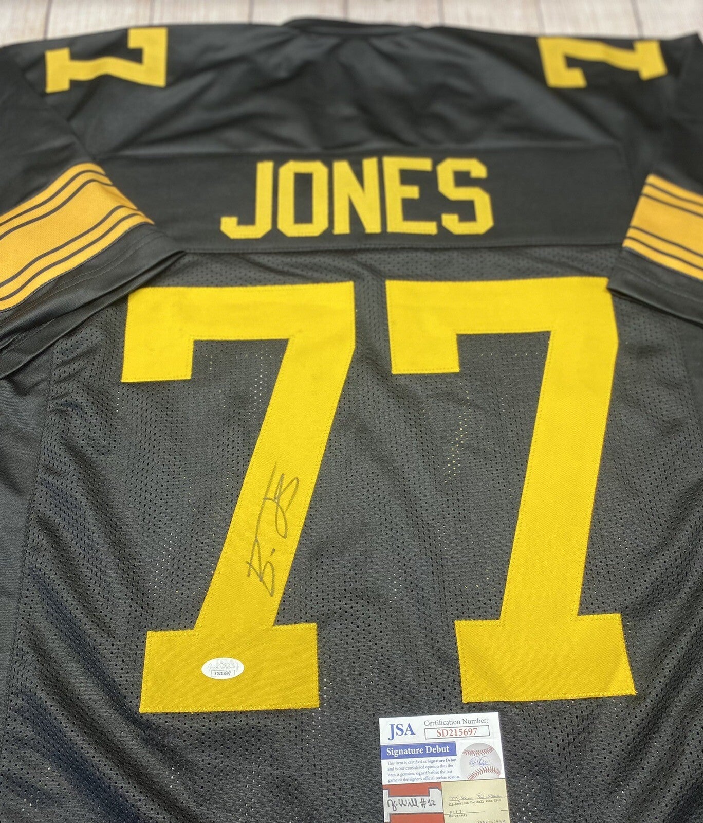 PITTSBURGH STEELERS BRODERICK JONES SIGNED CUSTOM COLOR RUSH JERSEY JSA