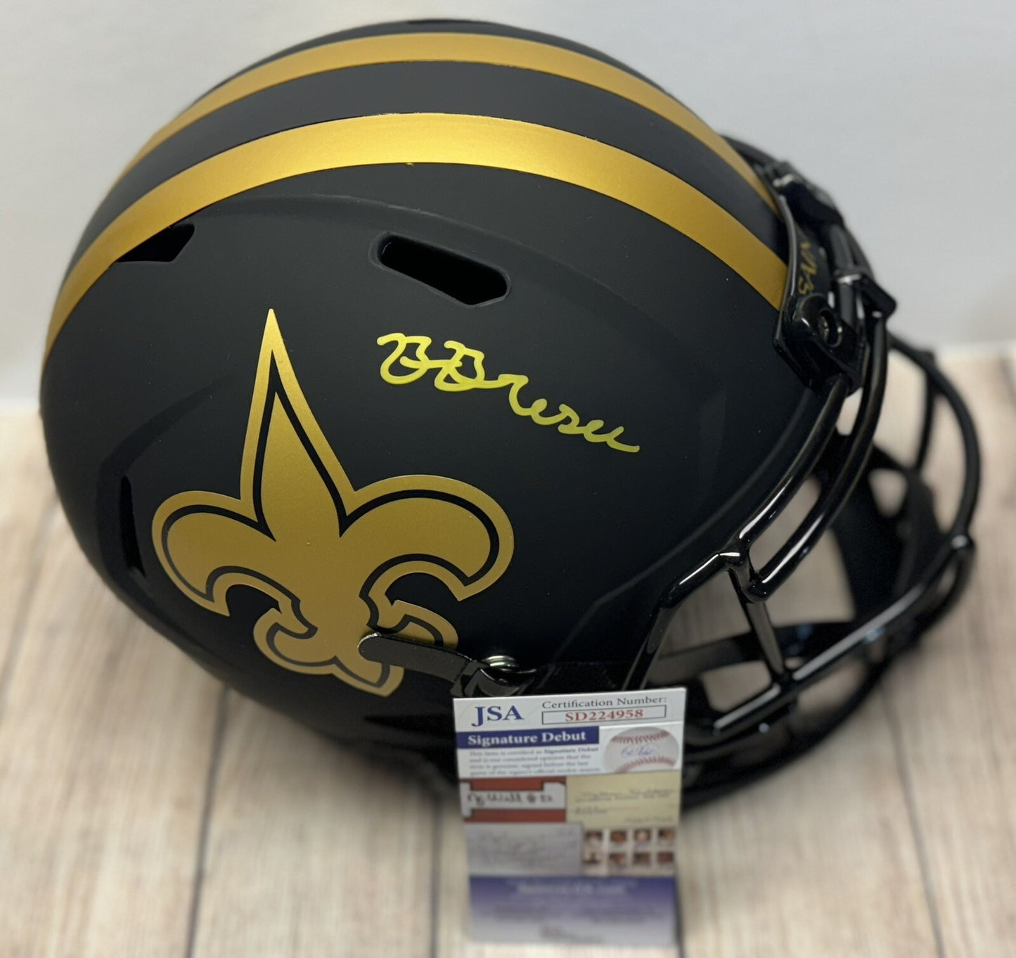 NEW ORLEANS SAINTS BRYAN BRESEE SIGNED FULLSIZE ECLIPSE HELMET  JSA COA