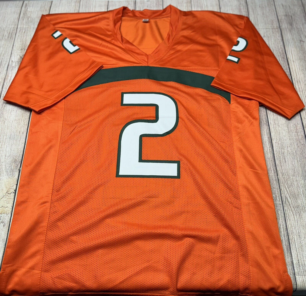 Miami Hurricanes Willis Mcgahee Autographed Orange Custom Jersey – Beckett COA