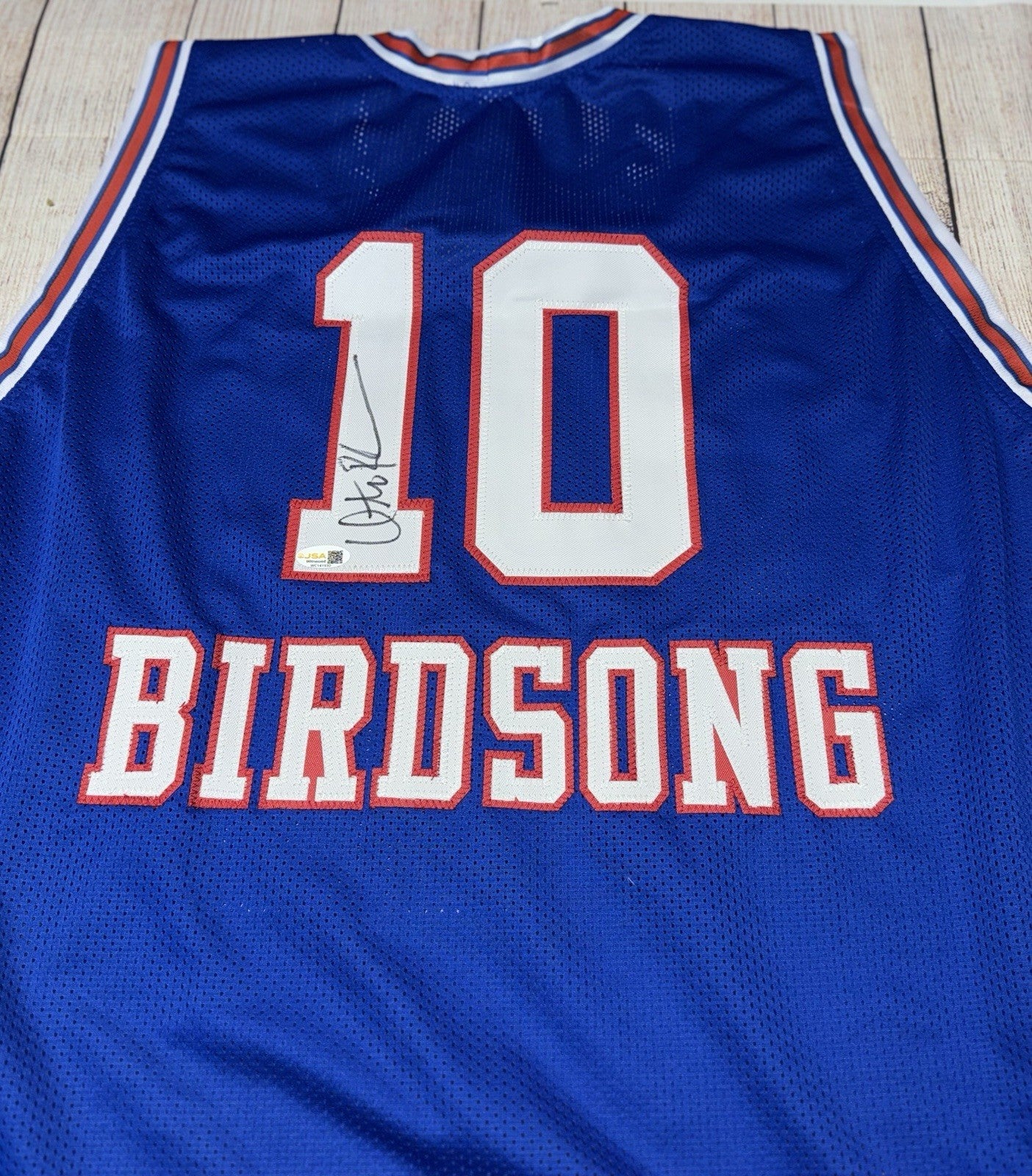 KANSAS CITY KINGS OTIS BIRDSONG SIGNED BLUE CUSTOM JERSEY JSA COA!!!