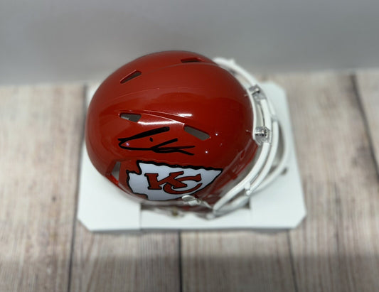 KANSAS CITY CHIEFS FELIX ANUDIKE-UZOMAH SIGNED MINI HELMET2   BECKETT COA!!!