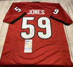 Georgia Bulldogs Broderick Jones Autographed Red Custom Jersey – JSA COA