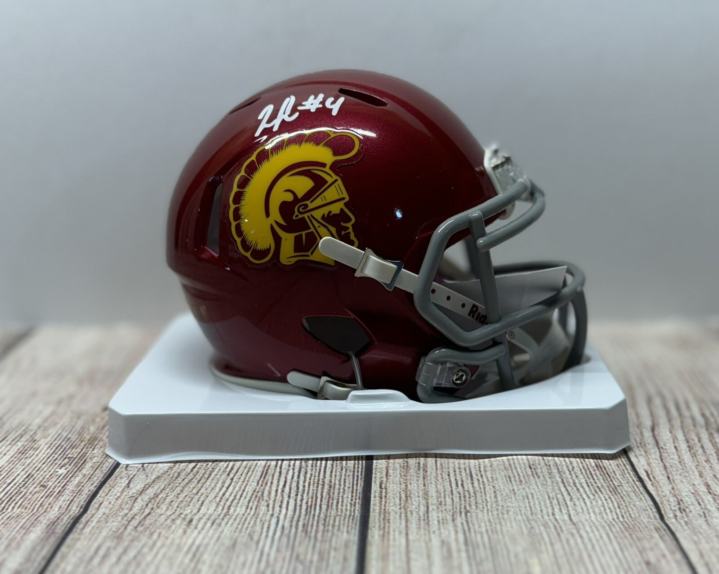 USC TROJANS JO’QUAVIOUS “WOODY” MARKS  SIGNED MIN HELMET JSA COA