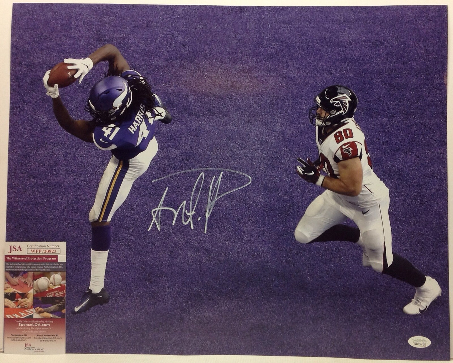 MINNESOTA VIKINGS ANTHONY HARRIS SIGNED 16X20 PHOTO5 JSA COA!!
